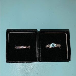 Aquamarine ring set